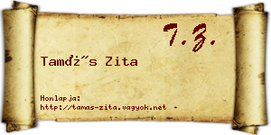 Tamás Zita névjegykártya